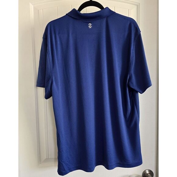 IZOD Golf Men's Polo Shirt Size Large XL performance BREATHABLE Navy Blue - Picture 7 of 9